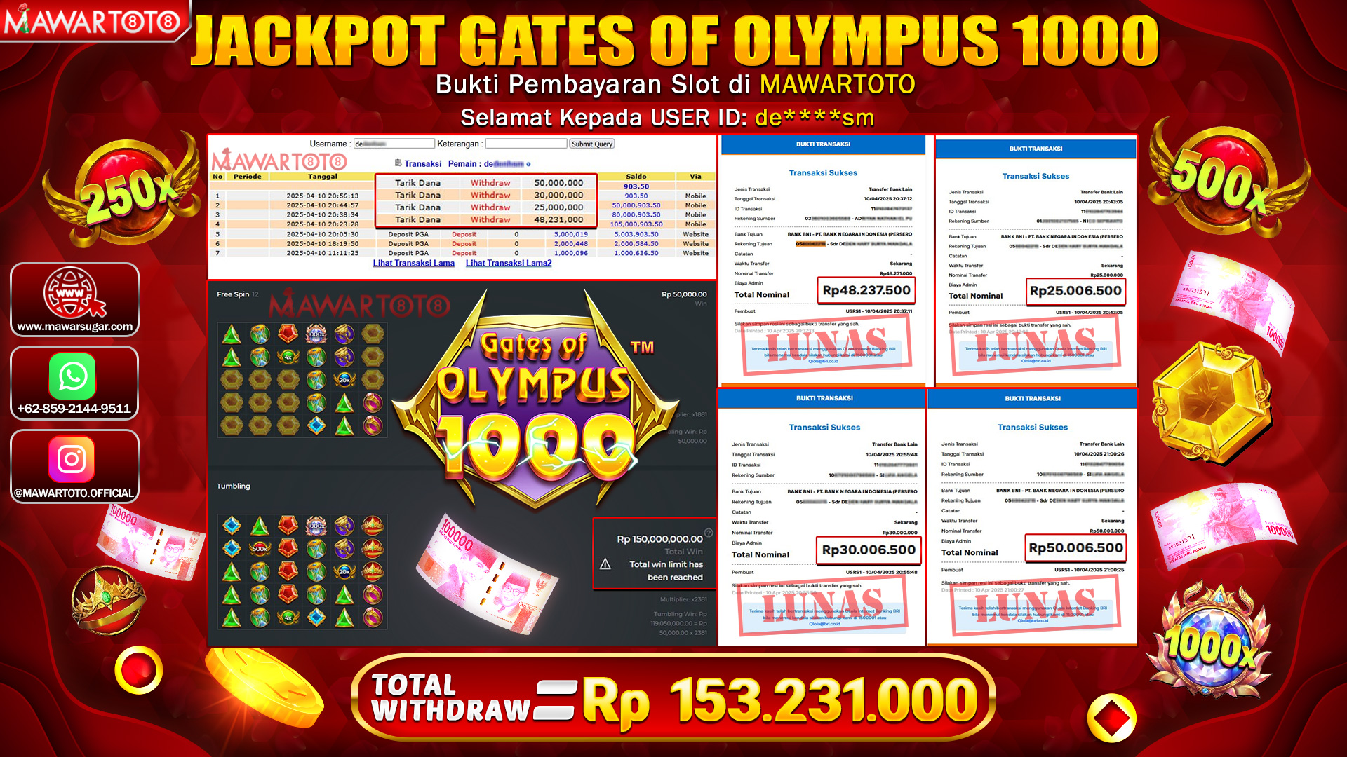 JACKPOT GATES OF OLYMPUS 1000