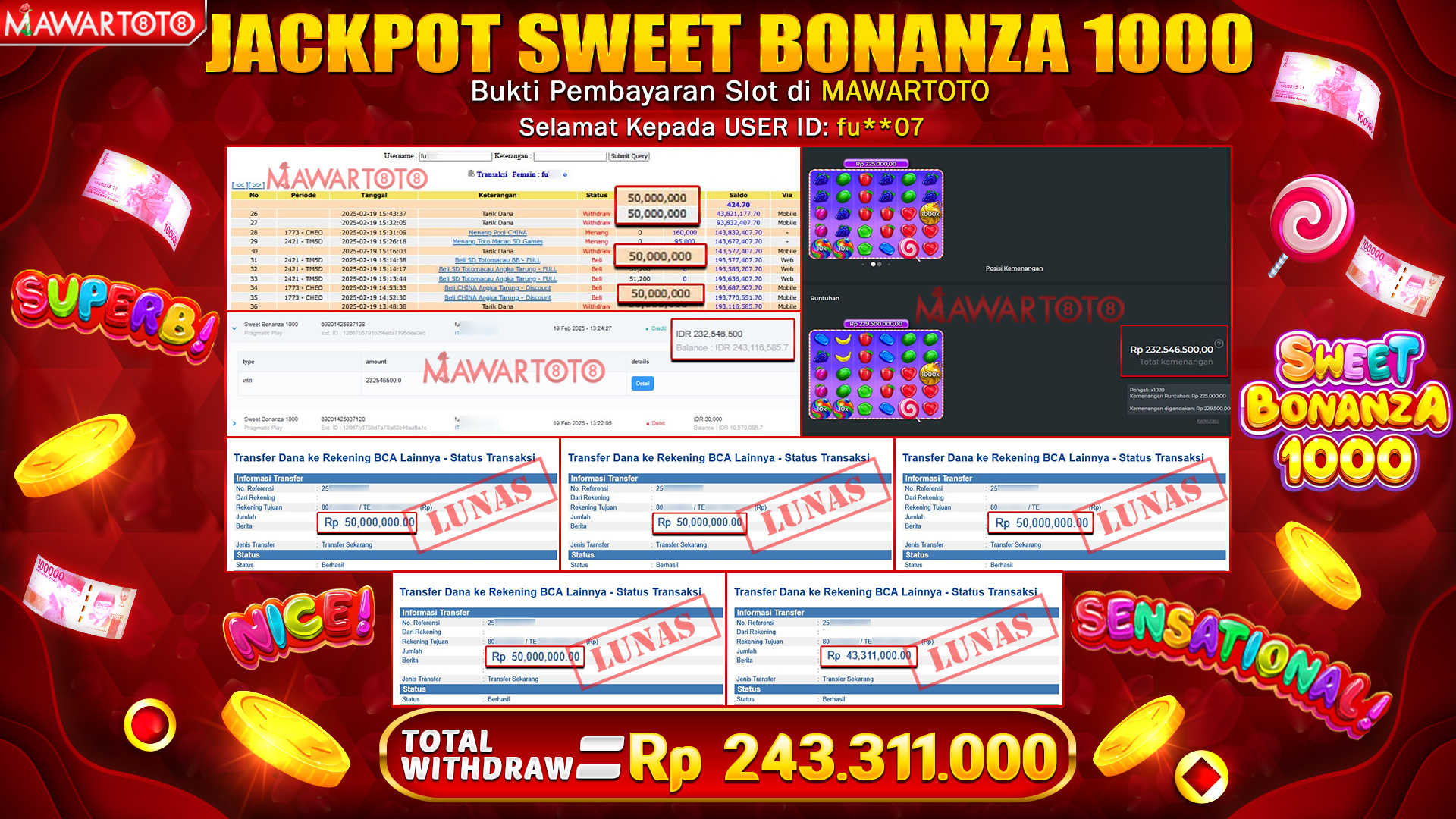 JACKPOT SWEET BONANZA 1000
