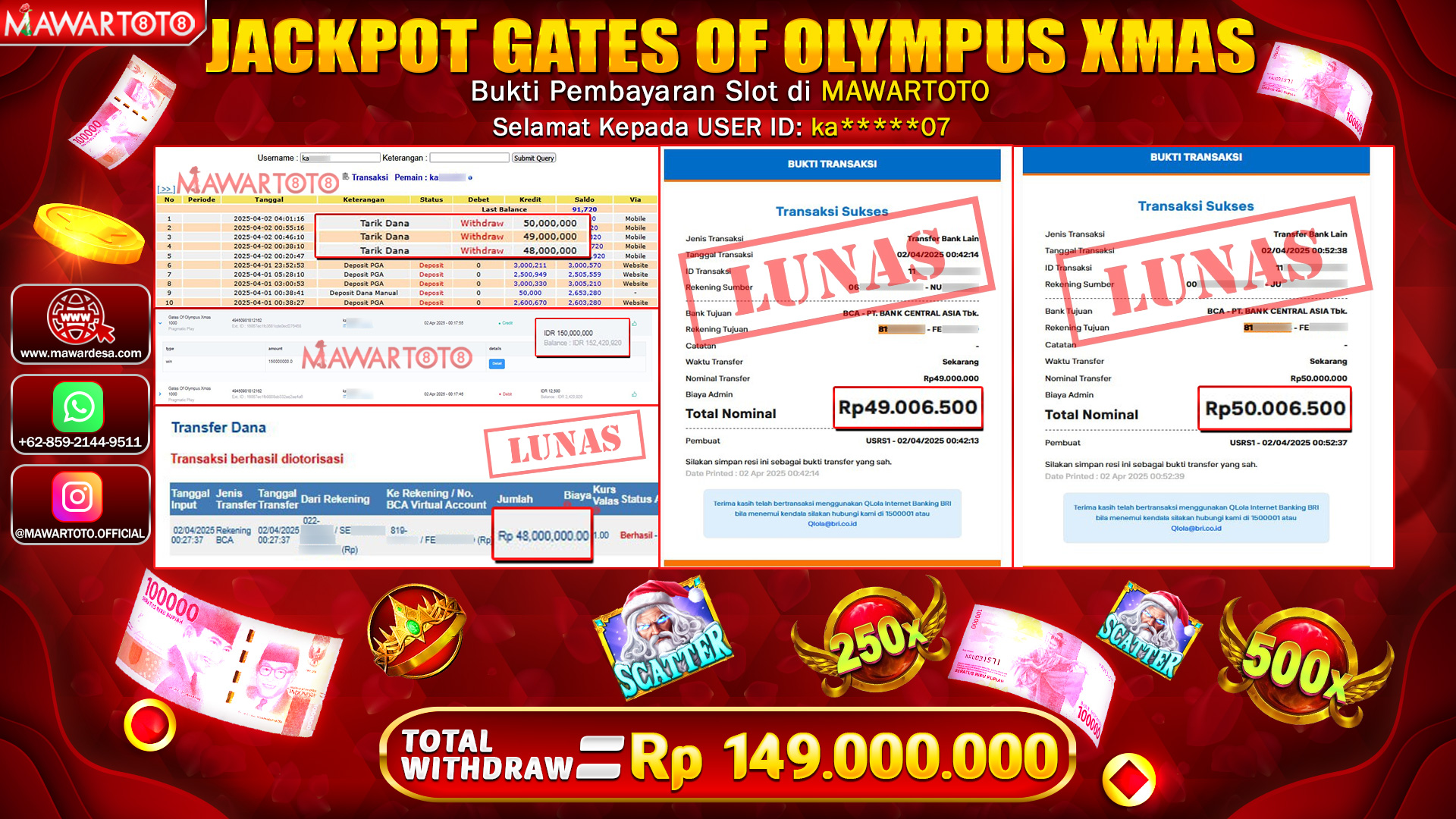 JACKPOT GATES OF OLYMPUS XMAS