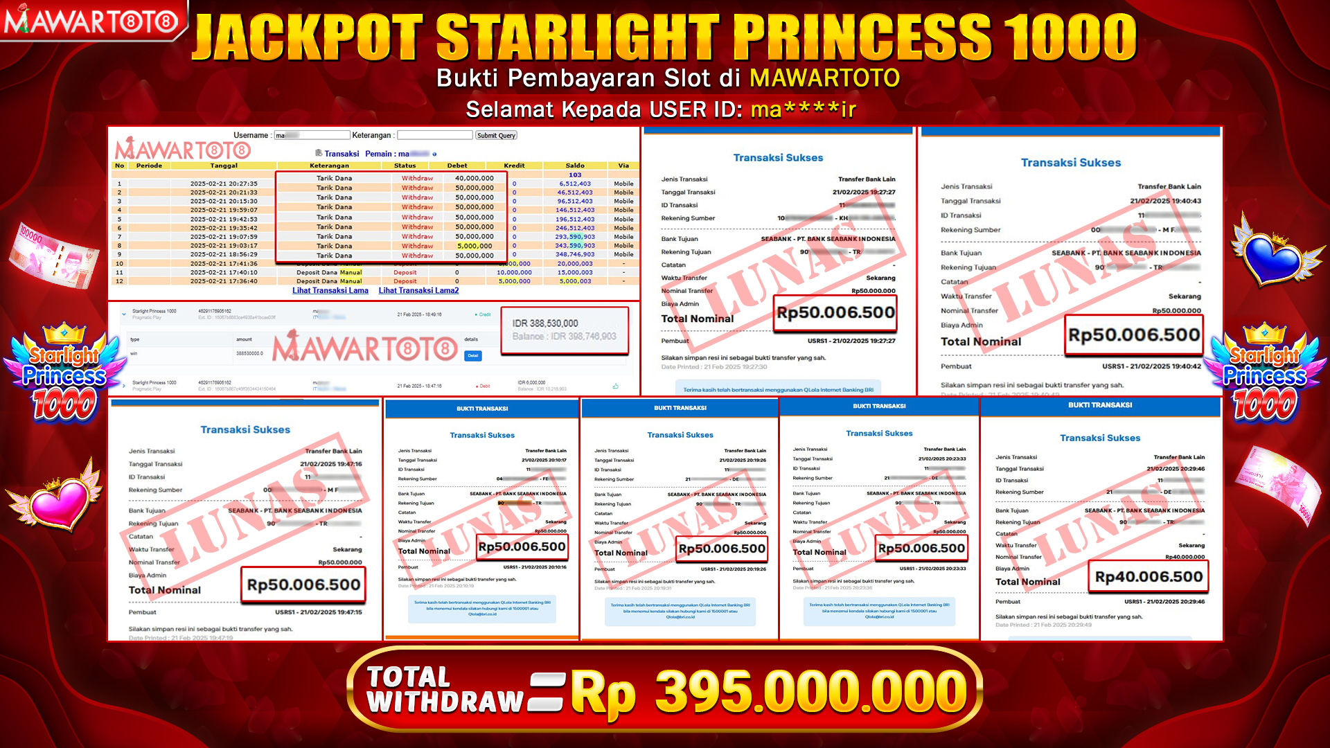 JACKPOT STARLIGHT PRINCESS 1000