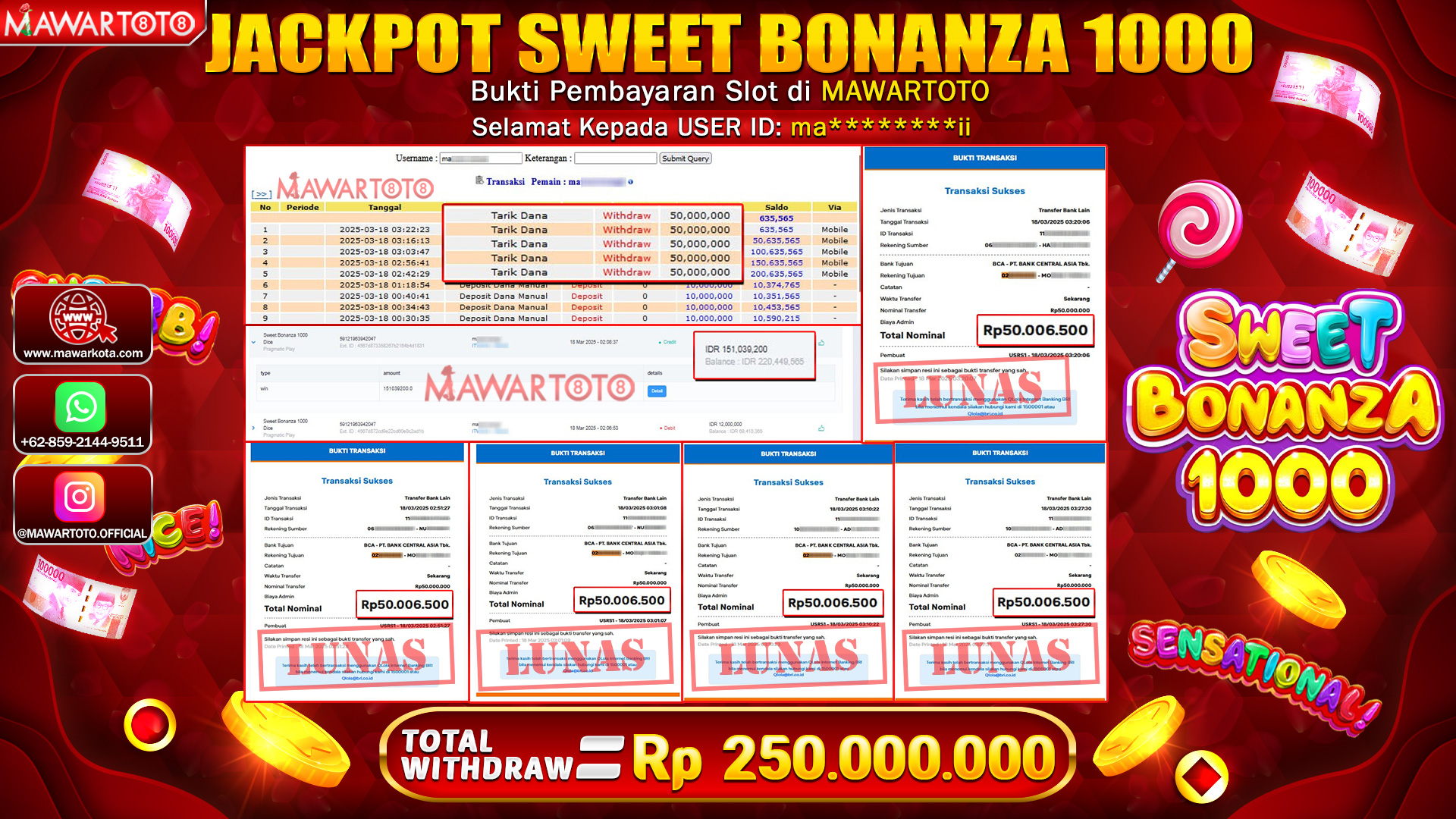 JACKPOT SWEET BONANZA 1000