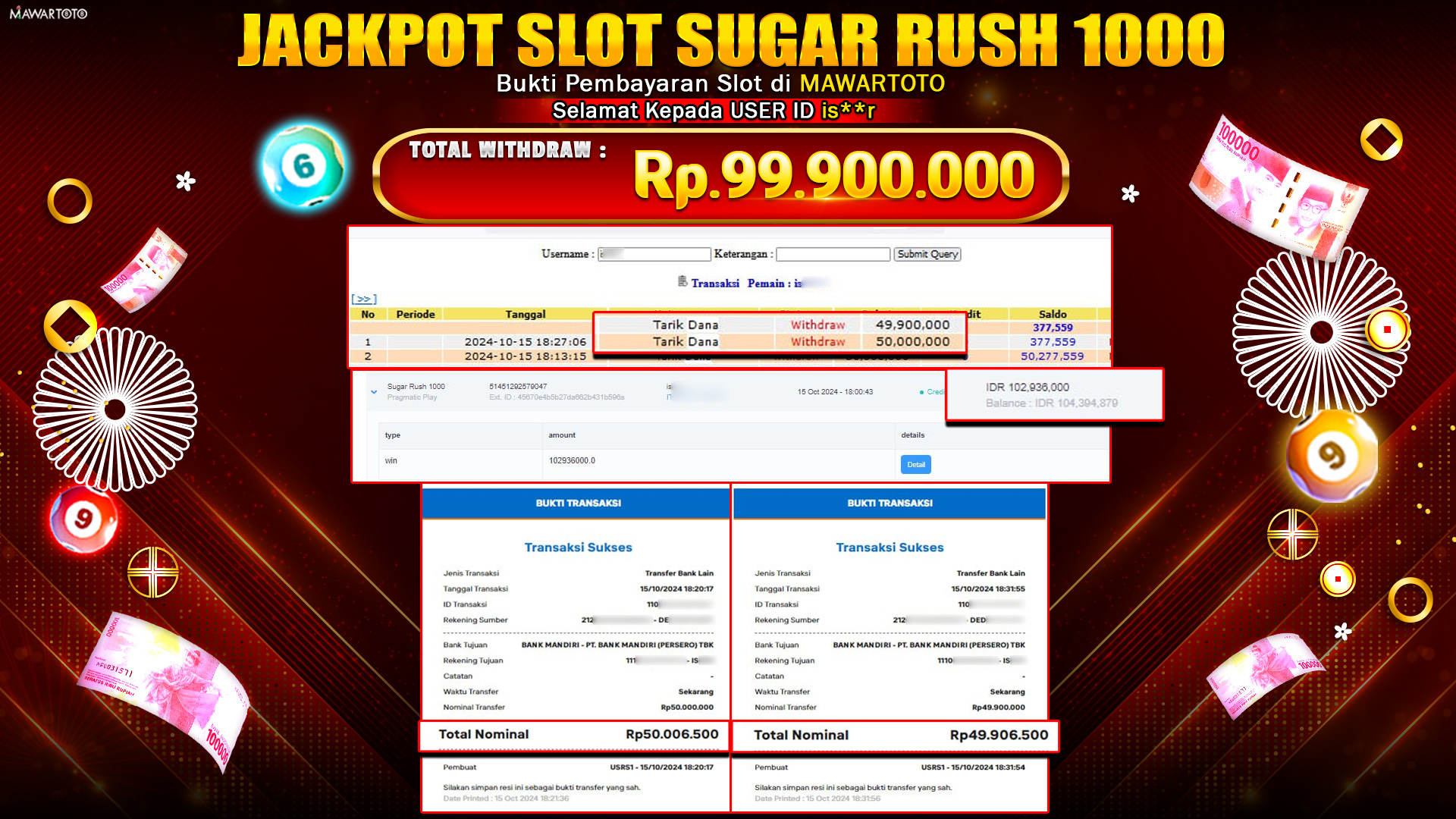 JACKPOT SLOT SUGAR RUSH 1000