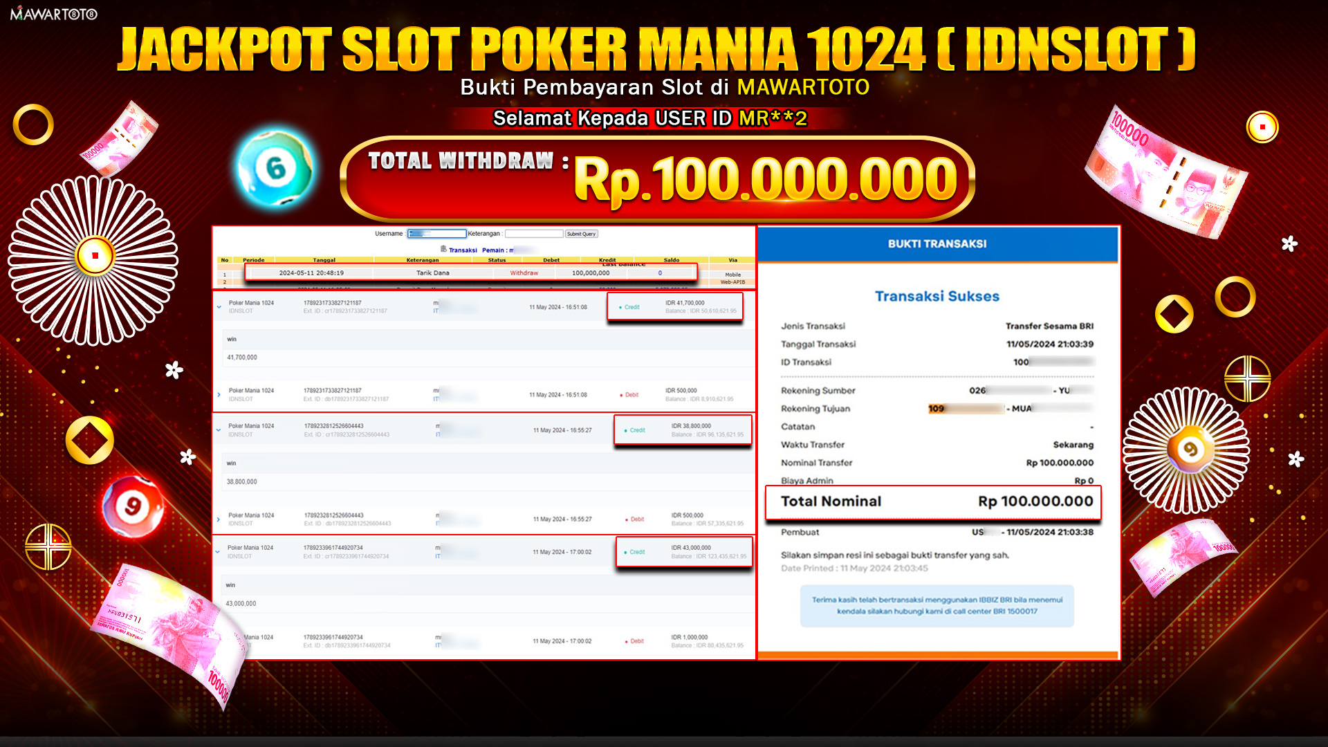 JACKPOT IDNSLOT POKER MANIA 1024