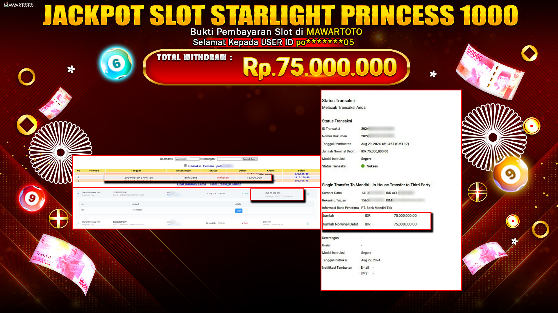 JACKPOT SLOT STARLIGHT PRINCESS 1000