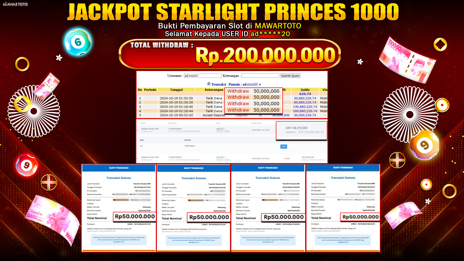 JACKPOT SLOT STARLIGHT PRINCESS 1000