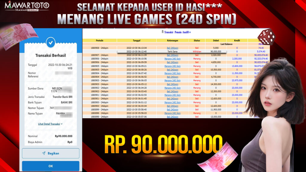 JP 24D SPIN Rp 90.000.000