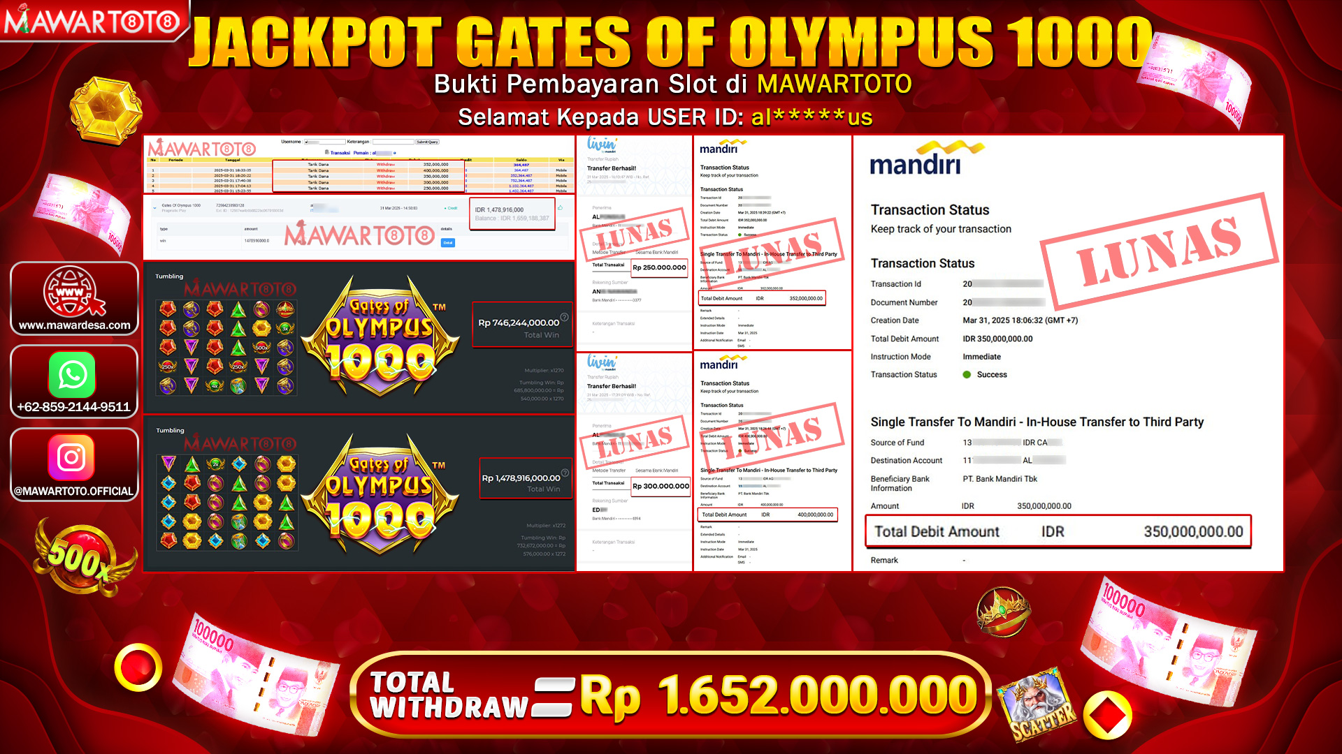 JACKPOT GATES OF OLYMPUS 1000