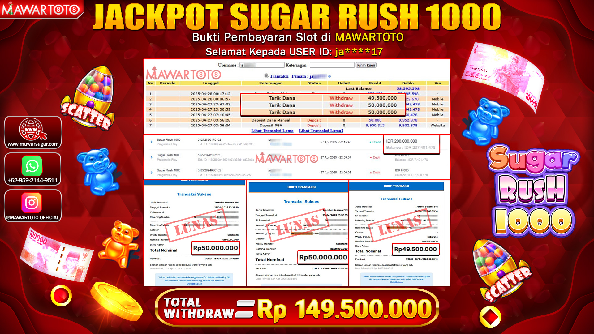 JACKPOT SUGAR RUSH 1000