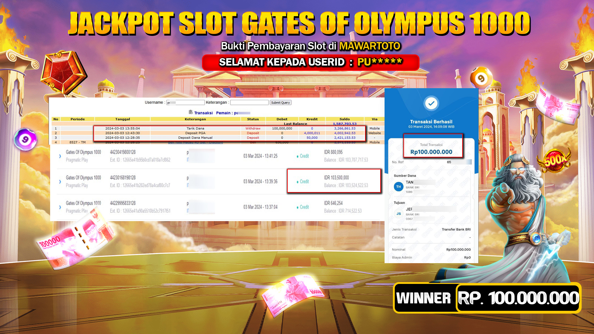 JACKPOT GATES OF OLYMPUS 1000