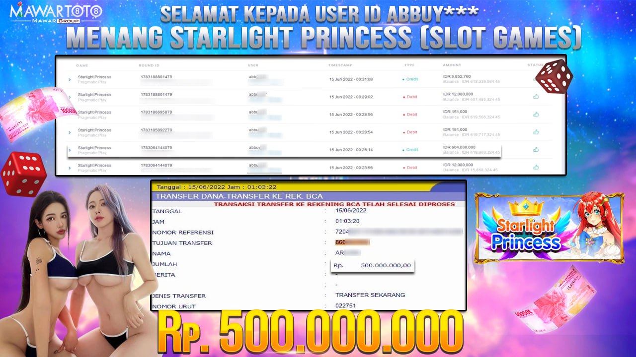 JP STARLIGHT PRINCESS Rp 500.000.000