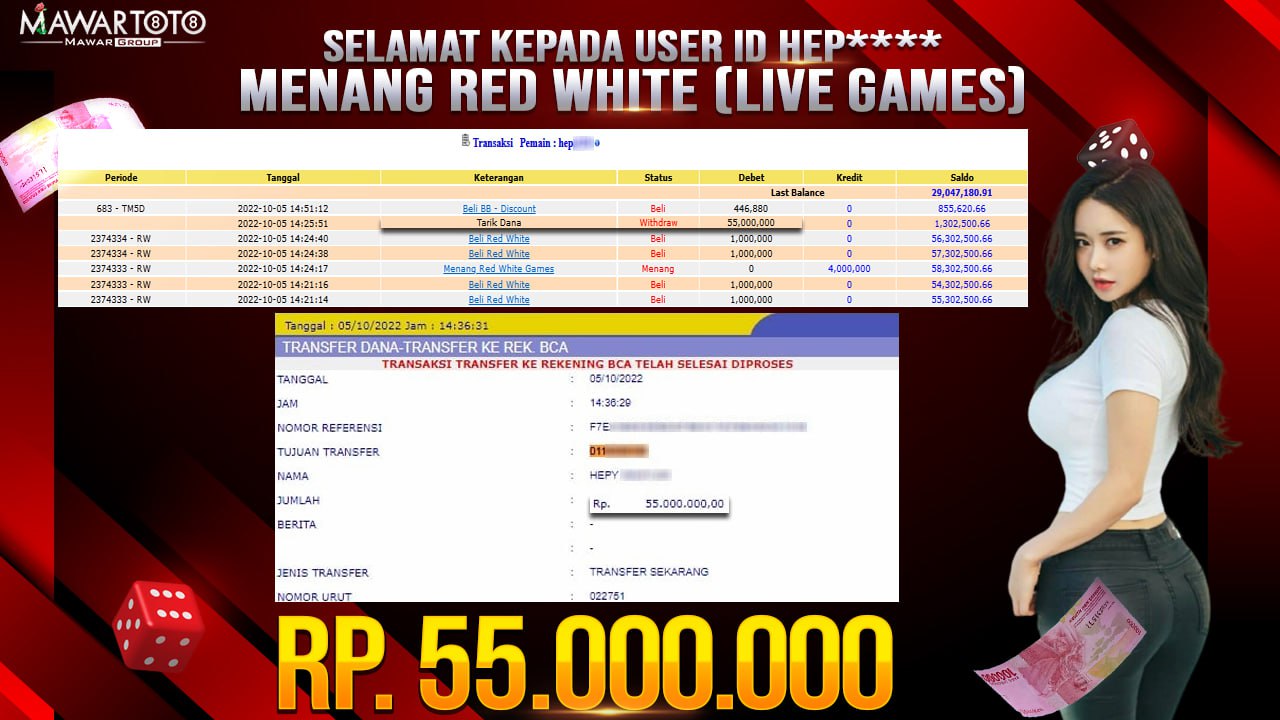 JP RED AND WHITE Rp 55.000.000