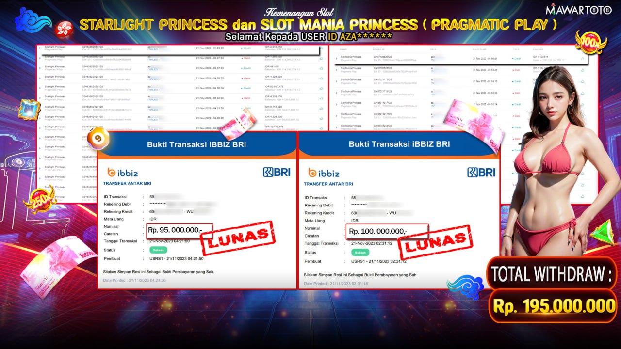 JACKPOT STARLIGHT PRINCES & SLOT MANIA PRINCES