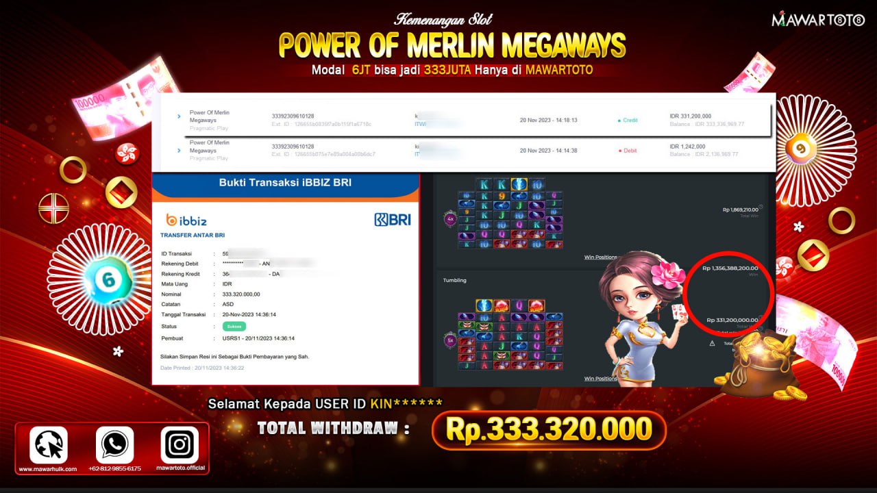 JACKPOT POWER OF MERLIN MEGAWAYS